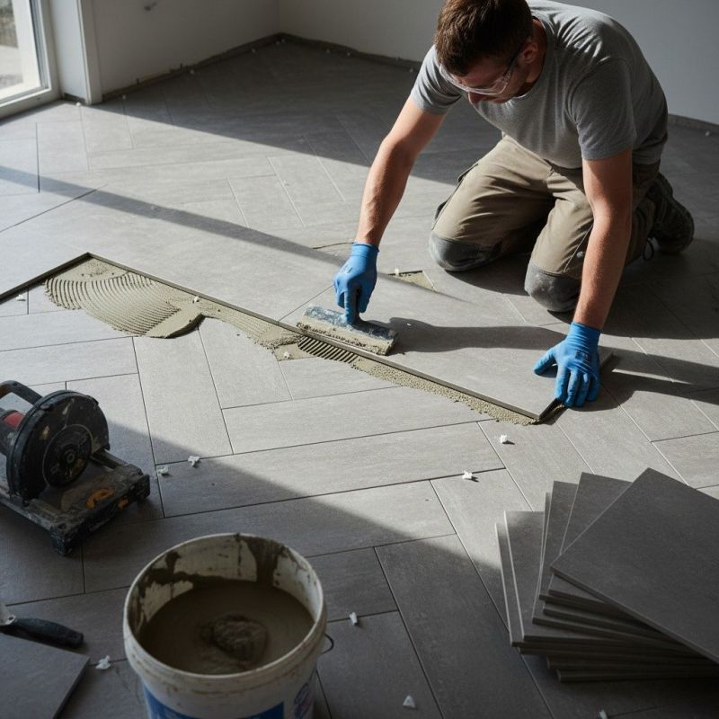 Mosaic Tile Floor Installation in Alexandria, VA