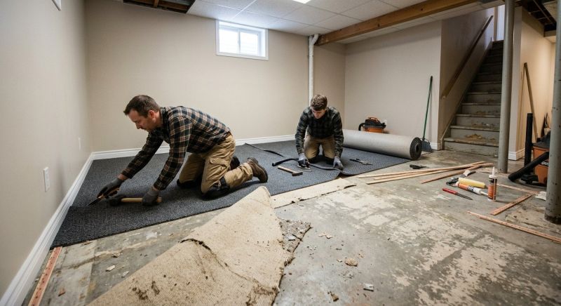 Basement Carpet Replacement in Toms River, NJ