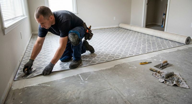 Sheet Linoleum Installation in Georgetown, TX